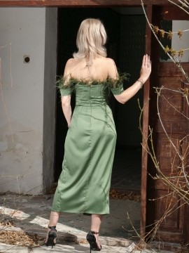 Rochie eleganta cu pene