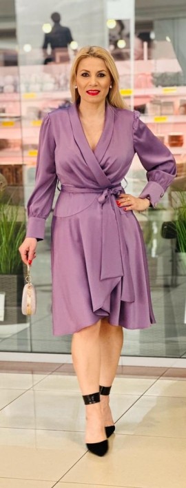 Rochie satinata Lila